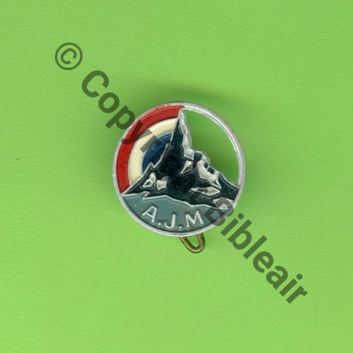 AJM Ancien Jeunesse et Montagne  AUGIS Dep Alu peint Granuleux Griffes 16mm 1942.44 Src.Y.GENTY 15Eur(x3)